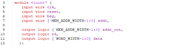 интерфейс модуля